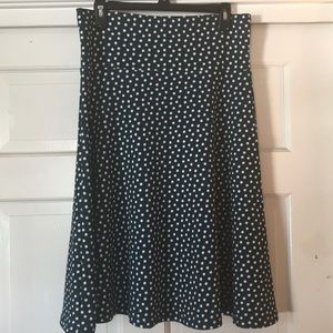 NWOT Large LuLaRoe Azure Skirt.  Navy w/white.